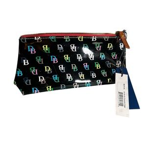 Dooney & Bourke Black Pouch with Multicolor Logo